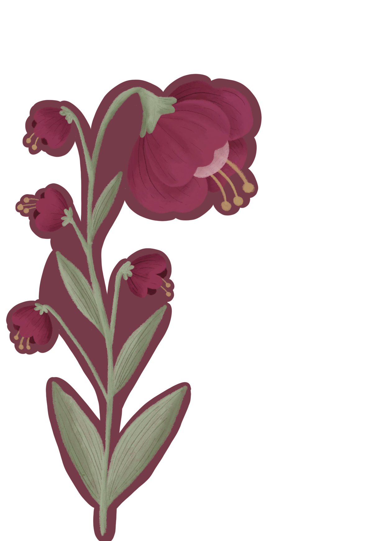 Crimson Petal Sticker