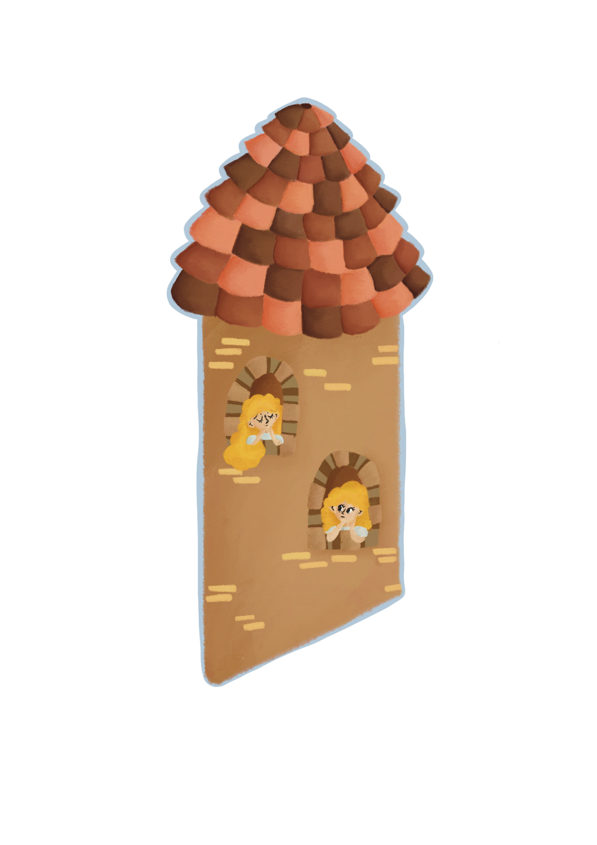 I sat alone in my tower Sticker