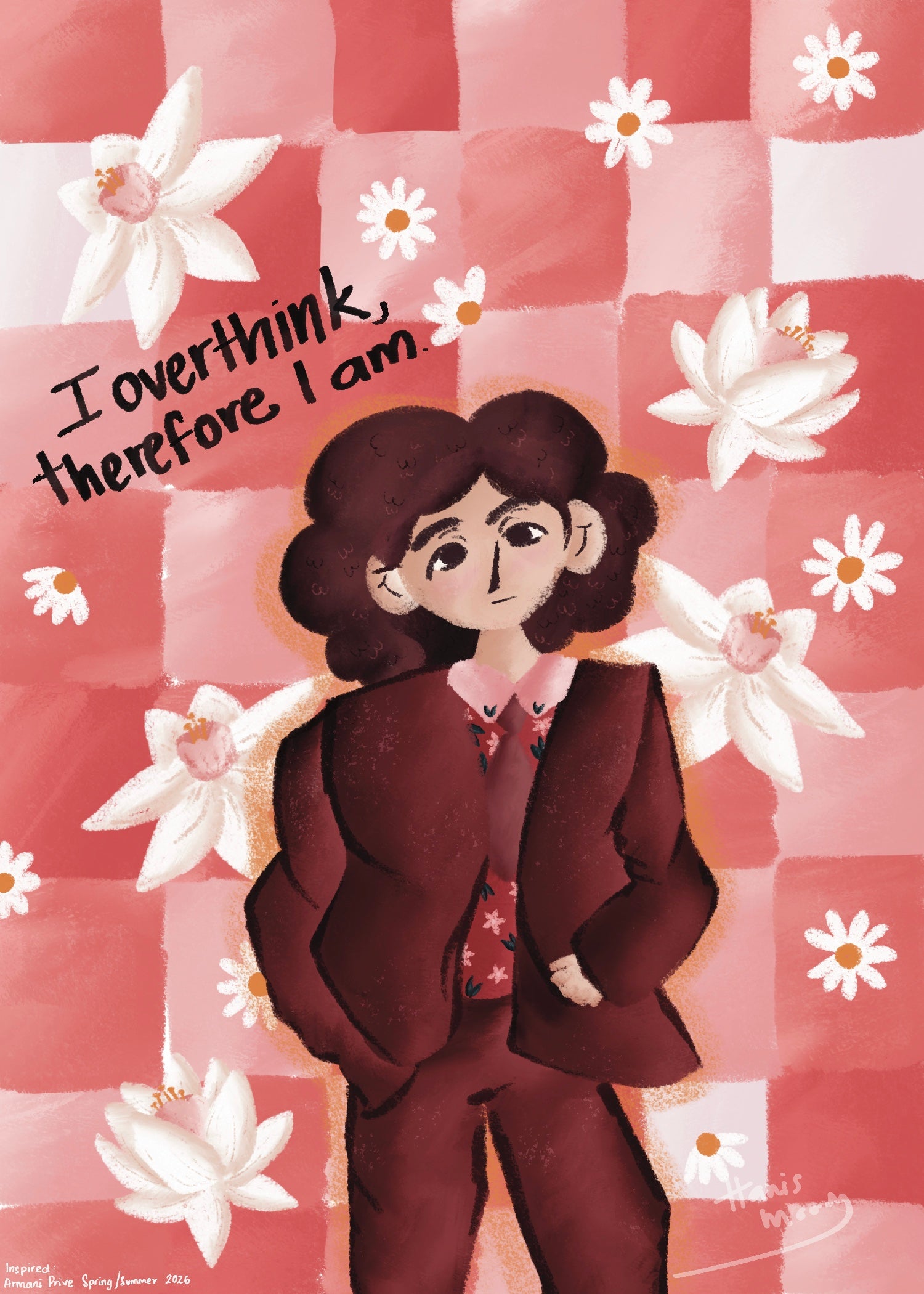 'I Overthink, Therefore I am' Artprint