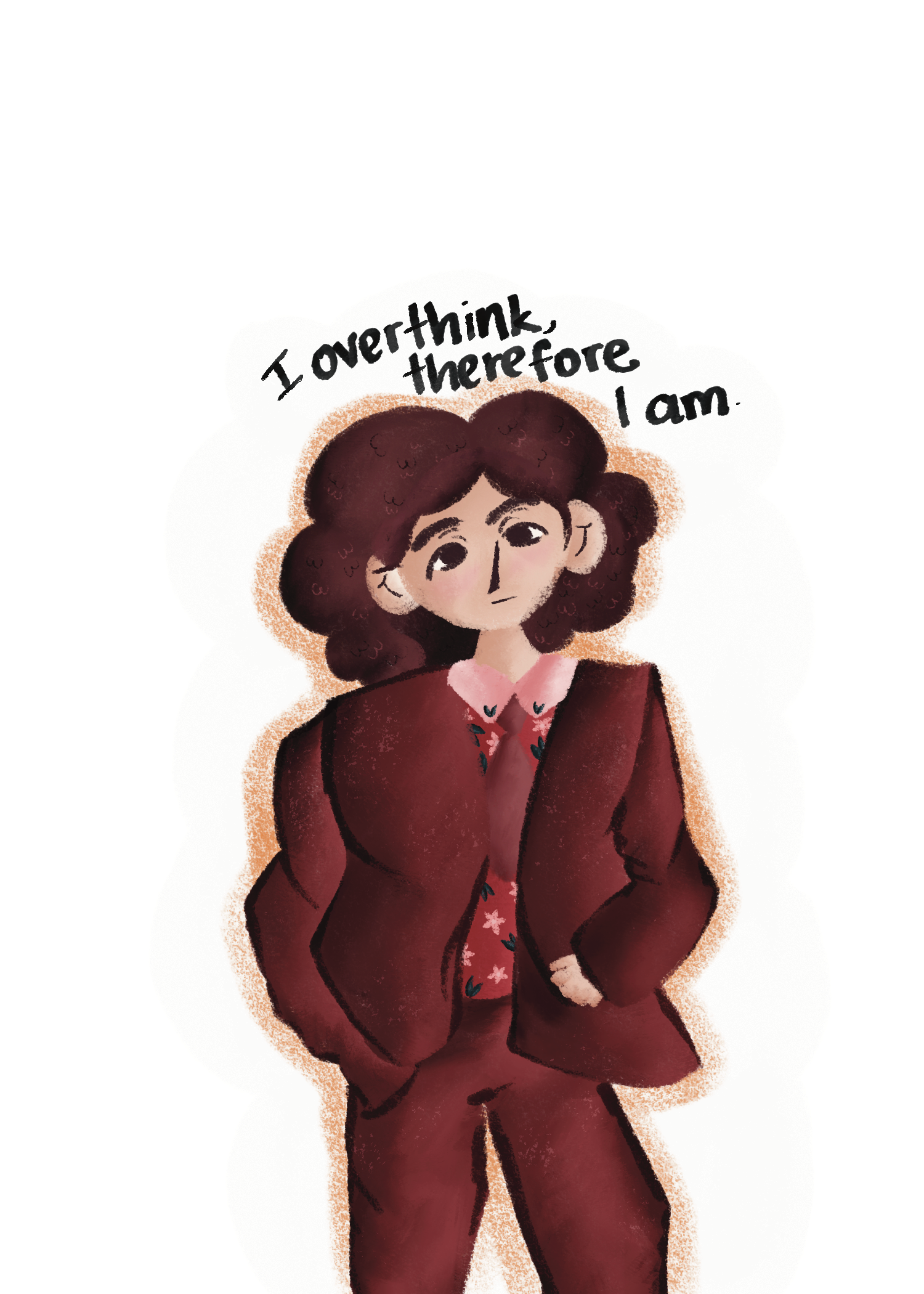 I Overthink, Therefore I am Sticker